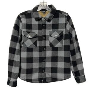 EDDIE BAUER Youth Faux Shearling Lined Shirt M